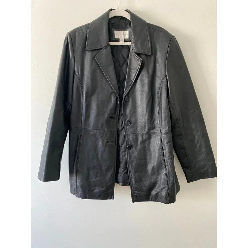 Vintage Worthington Leather Jacket Large Black